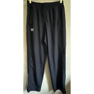 Under Armour HeatGear Womens Lg Loose Track Pants Drawstring Zipper Ankle Pocket